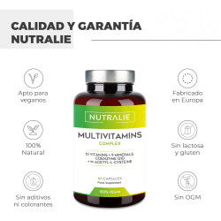 Nutralie Multivitaminas Complex 29 Activos Fatiga 60 Cápsulas