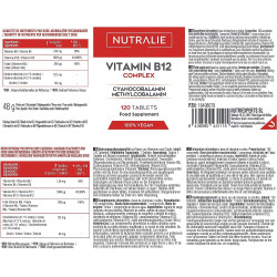 Nutralie Vitamina B12 Complex 2000 Mcg Cansancio 120 Comprimidos