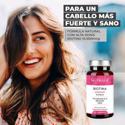 Nutralie Biotina Con Vit D Y E  Pelo, Piel, Uñas 120 Cápsulas