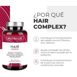 Nutralie Hair Complex +  Biotina Vitaminas Para El Cabello 90 Cápsulas