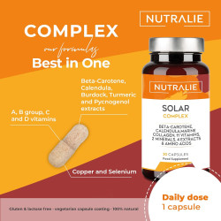 Nutralie Solar Complex Con Colágeno Bronceador Y Protector 30 Cápsulas