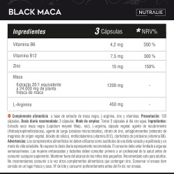 Nutralie Maca Negra Andina Complex 24.000Mg Con B6 Y B12 120 Cápsulas