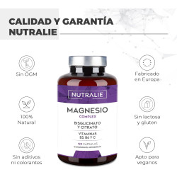 Nutralie Magnesio Complex Bisglicinato Y Citrato 120 Cápsulas