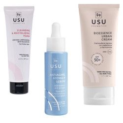 Usu Cosmetics Rutina Sin arrugas Limpieza + Serum Hidratante + Protección
