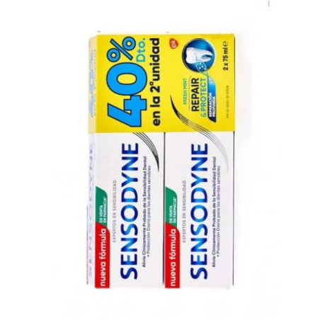 Sensodyne Repair y Protect Fresh Mint 75 ml + 75 ml Duplo