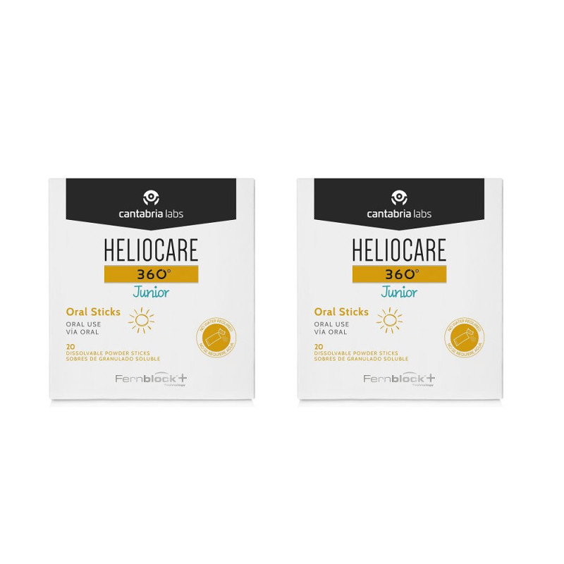 Heliocare 360 Junior Oral sticks 20 + 20 Sobres Duplo Promocion