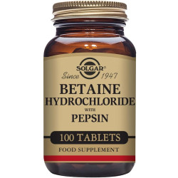 Solgar Betaina Clorhidrato Pepsina 100 Comprimidos