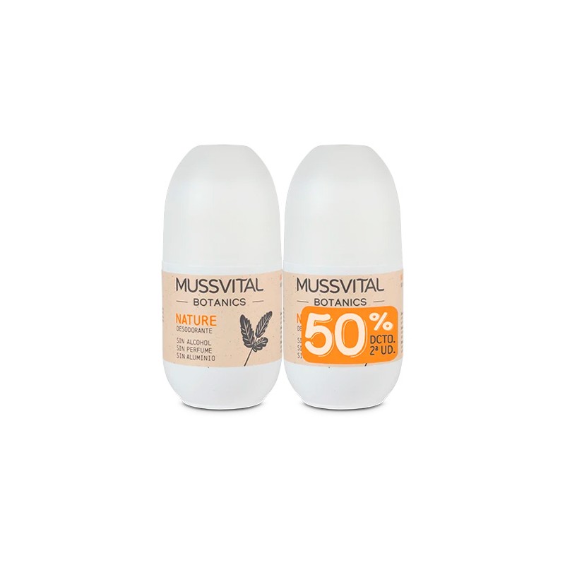 Mussvital Botanics Desodorante Nature 75ml + 75ml Duplo Promoción