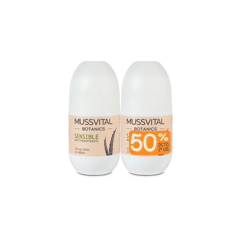 Mussvital Botanics Desodorante Sensible 75ml + 75ml Duplo Promoción