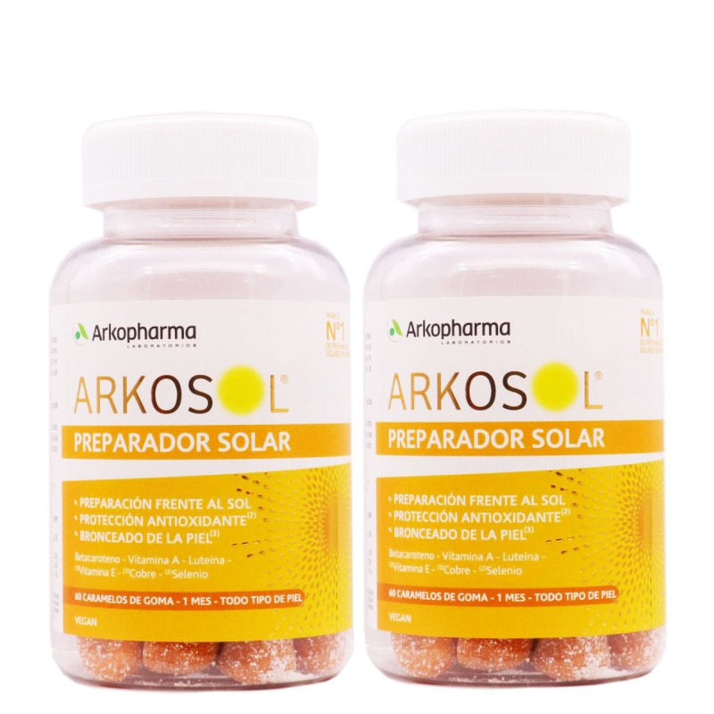 Arkosol Preparador Solar 60 Gominolas  + 60 Gominolas Duplo