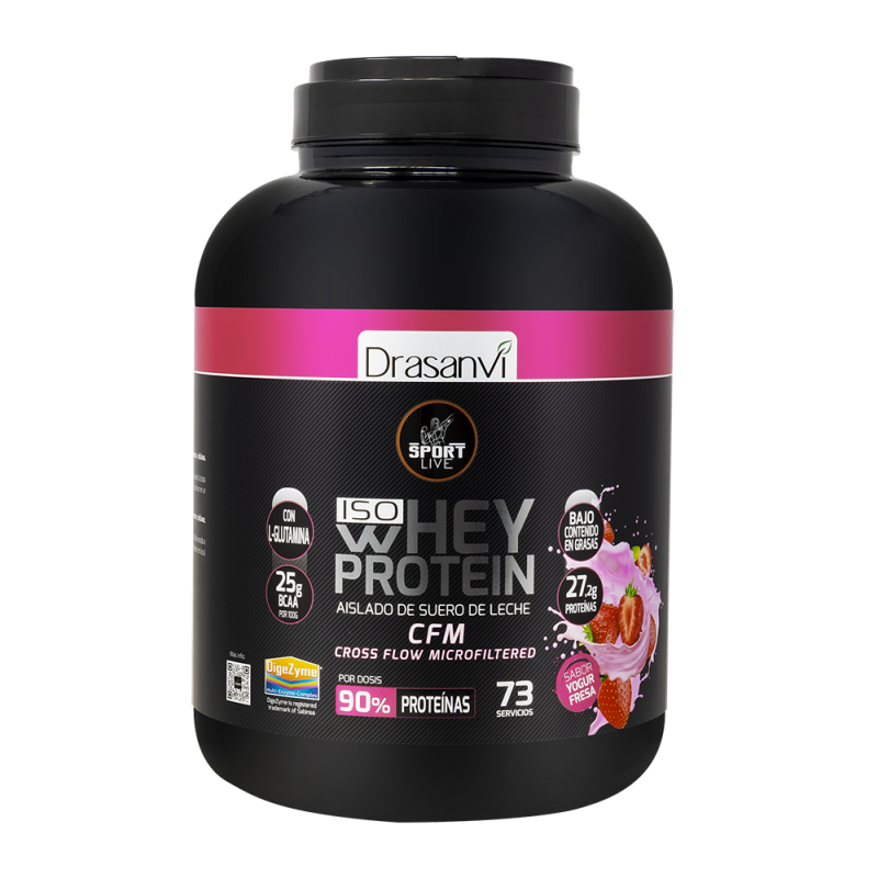 Whey Protein Aislado Yogur Fresa 2,2 kg Sport Live Drasanvi