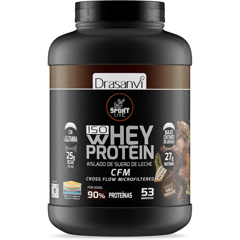 Whey Protein Aislado Doble Chocolate 1.6 Kg Sport Live Drasanvi