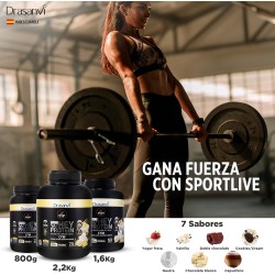 Whey Protein Aislado Chocolate Blanco 800g Sport Live Drasanvi