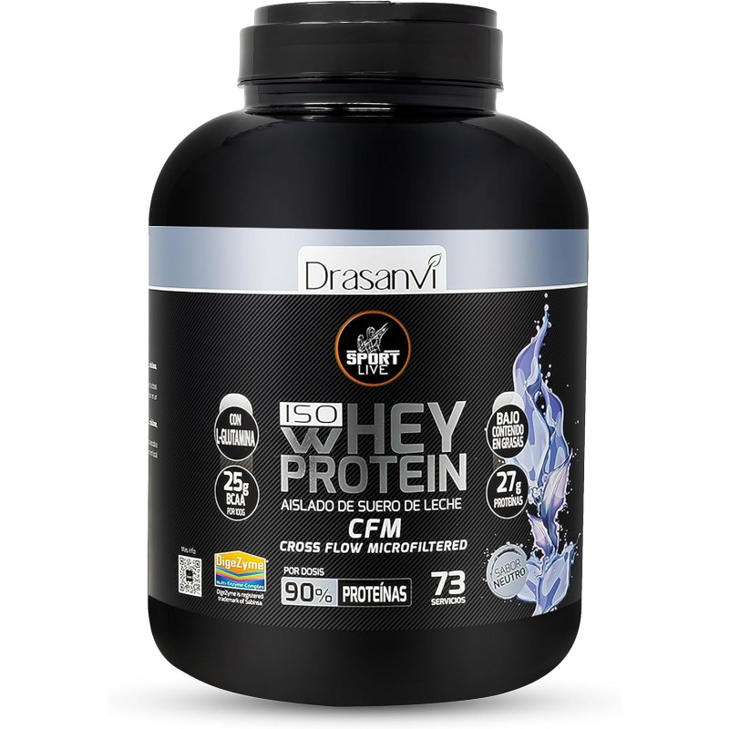 Whey Protein Aislado Neutro 2.2kg Sport Live Drasanvi