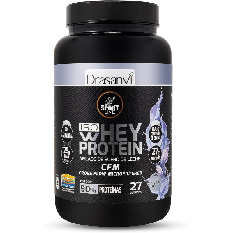 Whey Protein Aislado Neutro 800g Sport Live Drasanvi Whey Protein Aislado Neutro 800g Sport Live Drasanvi