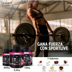 Whey Protein Aislado Yogur Fresa 800g Sport Live Drasanvi