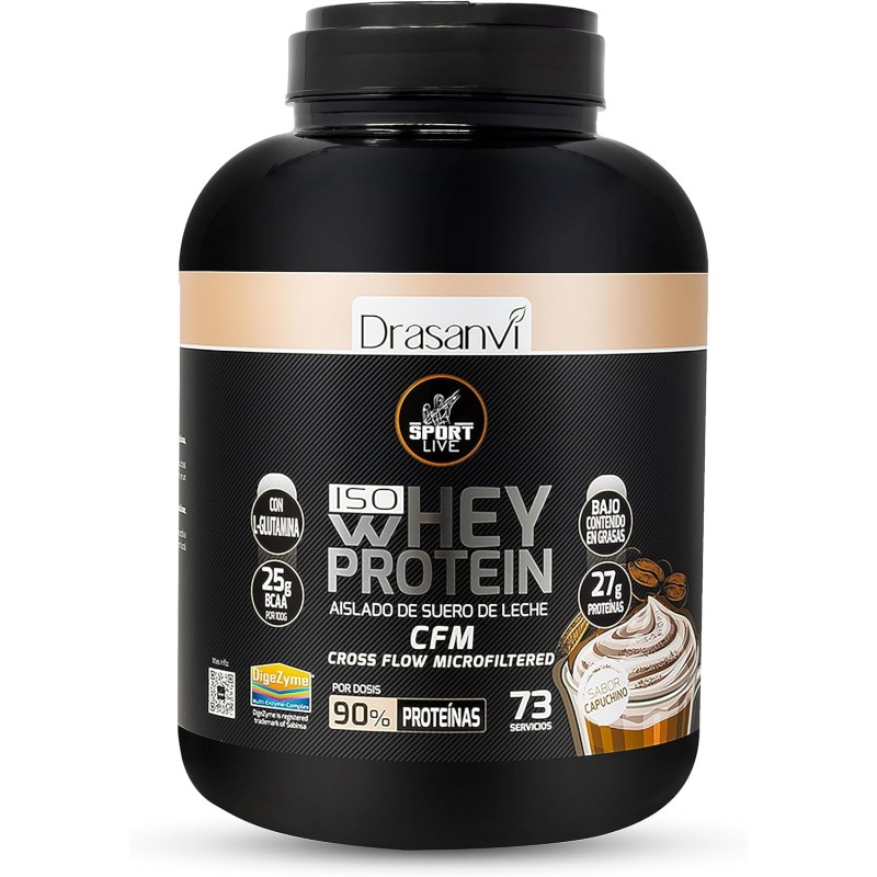 Whey Protein Aislado Capuchino 2.2kg Sport Live Drasanvi