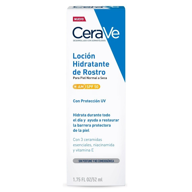 Cerave Loción Hidratante Facial SPF50 52ml