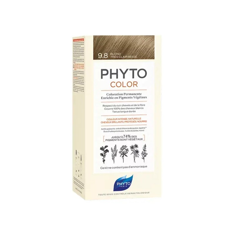 Phyto Color 9.8 Tinte Rubio Muy Claro Beige Phyto Color 9.8 Tinte Rubio Muy Claro Beige