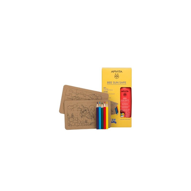 Apivita Bee Sun Kids Spray Solar Spf50 200ml + Puzzle + Lapices