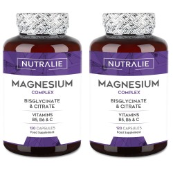 Nutralie Magnesio Complex Bisglicinato Y Citrato 120 Cápsulas + 120 Cápsulas Duplo