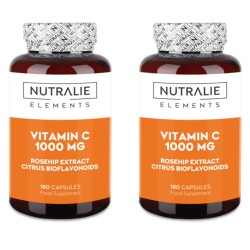 Nutralie Vitamina C 1000 mg Rosa Canina Antioxidante 180 Cápsulas + 180 Cápsulas Duplo