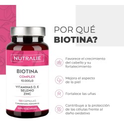 Nutralie Biotina Con Vit D Y E  Pelo, Piel, Uñas 120 Cápsulas + 120 Cápsulas Duplo Promocion