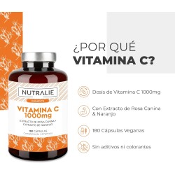 Nutralie Vitamina C 1000 mg Rosa Canina Antioxidante 180 Cápsulas + 180 Cápsulas Duplo