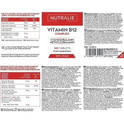 Nutralie Vitamina B12 Complex 2000 Mcg 120 Comprimidos + 120 Comprimidos Duplo Promocion