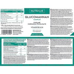 Nutralie Glucomanano Complex Picolinato de Cromo y Colina 120 Cápsulas