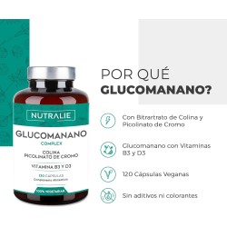 Nutralie Glucomanano Complex Picolinato de Cromo y Colina 120 Cápsulas