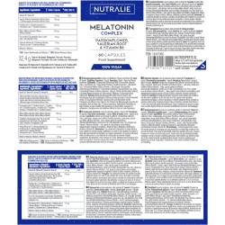 Nutralie Melatonin Complex Melatonina Pura Retard 1,8mg 60 Cápsulas