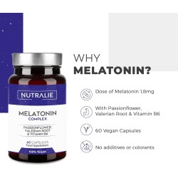 Nutralie Melatonin Complex Melatonina Pura Retard 1,8mg 60 Cápsulas