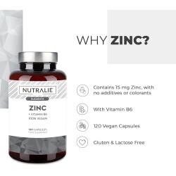 Nutralie Zinc + Vitamina B6 120 Cápsulas + 120 Cápsulas Duplo Promocion