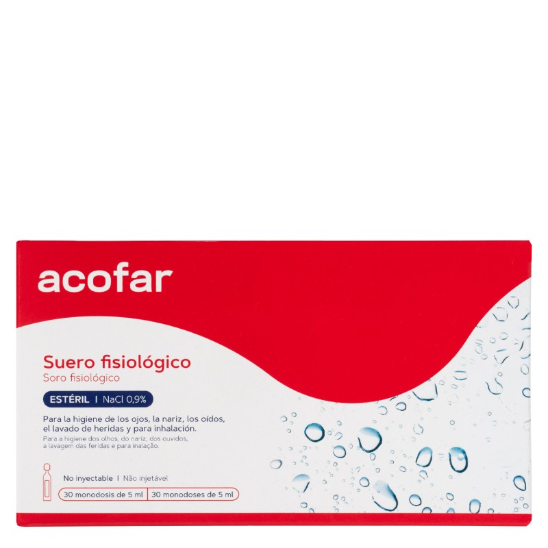 Acofar Suero Fisiologico 30 monodosis Acofar Suero Fisiologico 30 monodosis