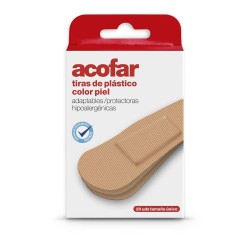 Acofar Tiras De Plastico Color Piel 20 Unidades