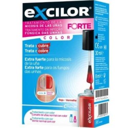 Excilor Forte Esmalte Cosmetico 30 ml Color Rojo + Varniz 8 ml Color Rojo