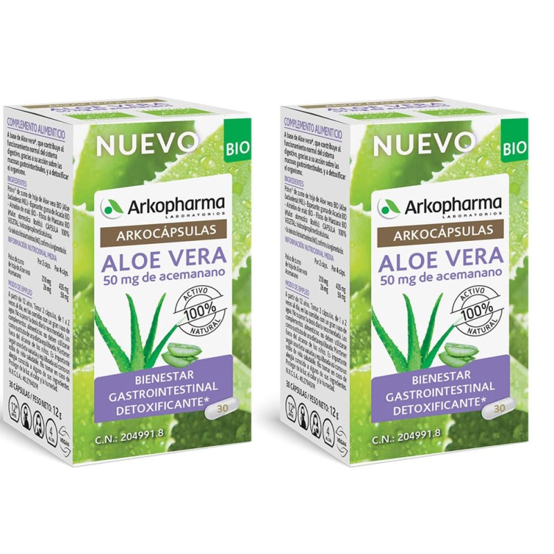 Arkocápsulas Aloe Vera Bio Pack 60 Cápsulas