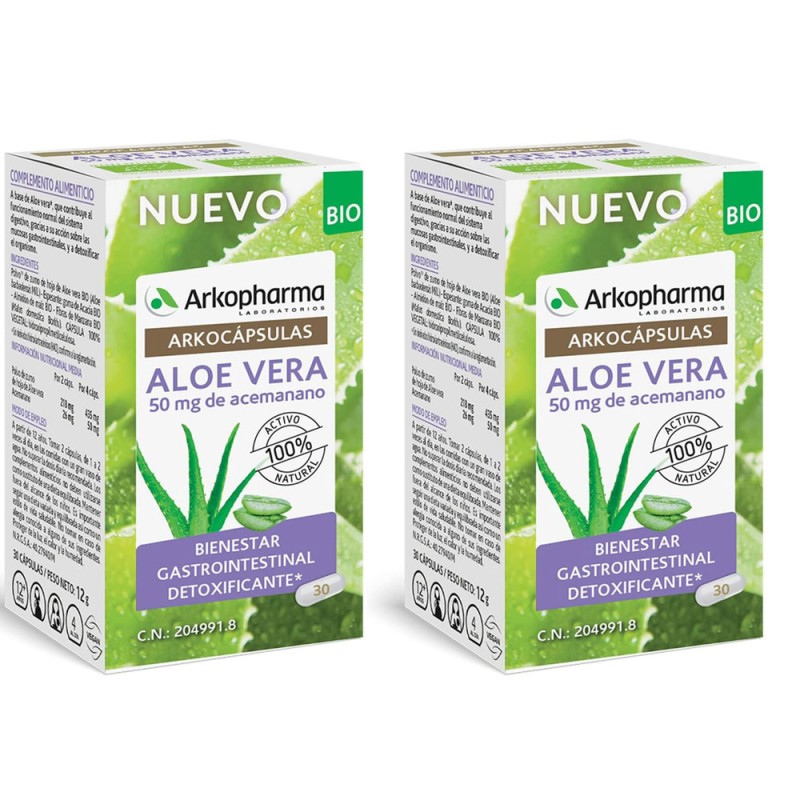 Arkocápsulas Aloe Vera Bio Pack 60 Cápsulas Arkocápsulas Aloe Vera Bio Pack 60 Cápsulas