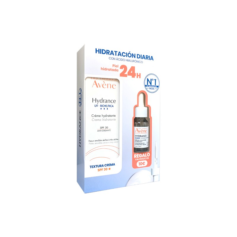 Avene Pack Hydrance Crema Rica Uv Spf30 40ml + Hydrance Boost Sérum Hidratante Concentrado 10ml