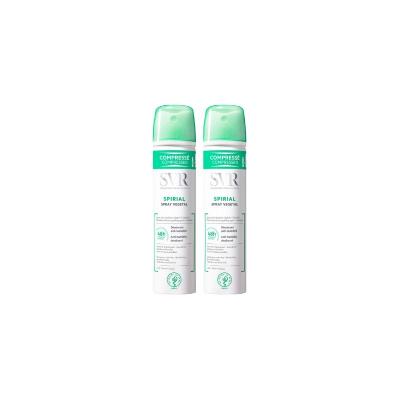 Svr Spirial 48 Desodorante Vegetal Anti Transpirante Spray 75ml + 75ml Duplo Promocion