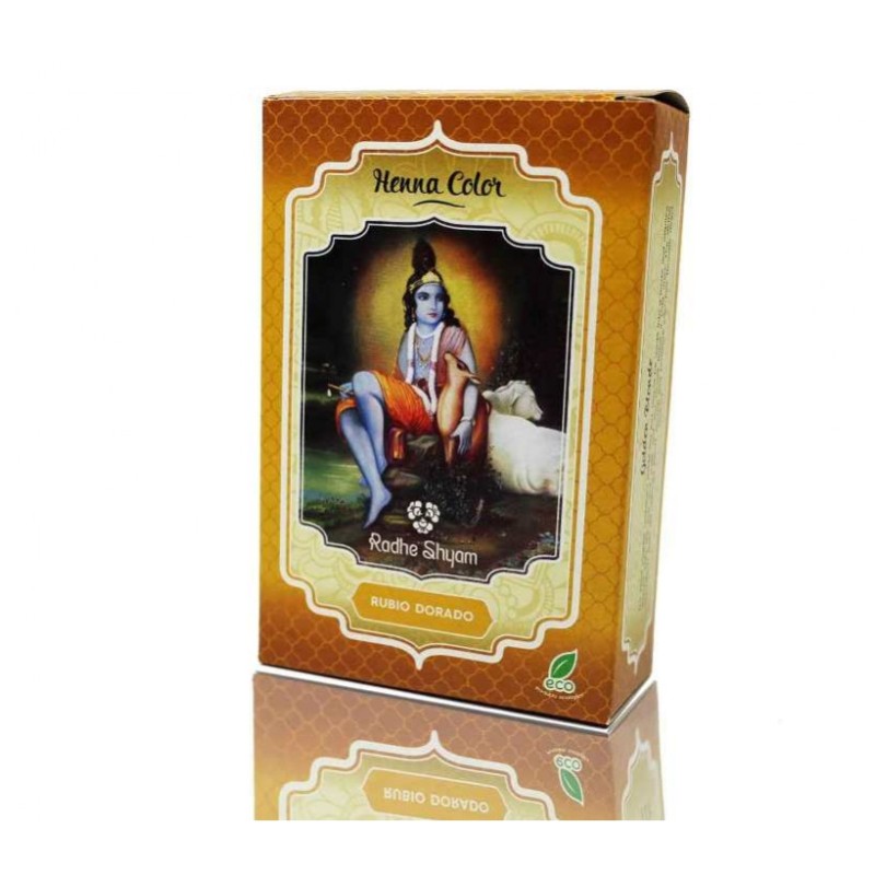 Radhe Shyam Henna Color Rubio Dorado 100 gr Radhe Shyam Henna Color Rubio Dorado 100 gr
