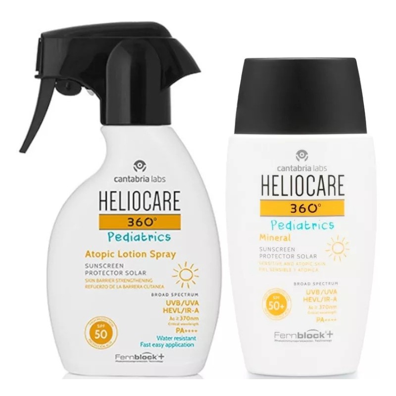 Heliocare 360 Pediatrics SPF50 Loción Spray Piel Atópica 250 ml + Pediatrics Mineral SPF50+ 50 ml