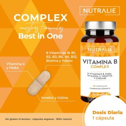 Nutralie B Complex + Vitamin C Alta Potencia 90 Cápsulas + 90 Cápsulas Duplo