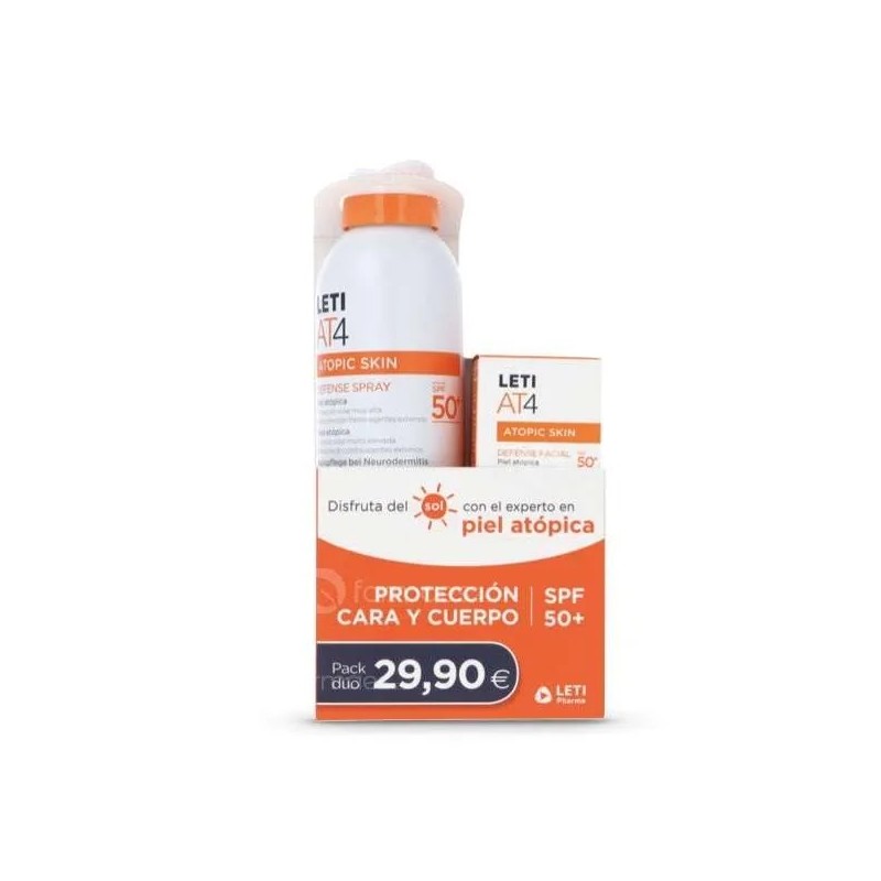 Leti At4 Defense Spray Spf50 200ml + Defense Facial Spf50 50ml