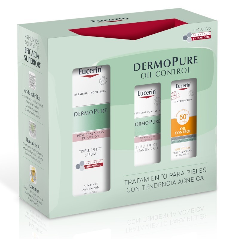 Eucerin Pack Dermopure Serum Triple Efecto 40ml + Mini Serum Triple Efecto + Mini Gel-Cream Oil Control Dry Touch SPF50 Eucerin Pack Dermopure Serum Triple Efecto 40ml + Mini Serum Triple Efecto + Mini Gel-Cream Oil Control Dry Touch SPF50
