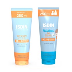 Fotoprotector Isdin Pack Familia Gel Crema SPF 50 250ml + Pediatrics SPF 50 250ml