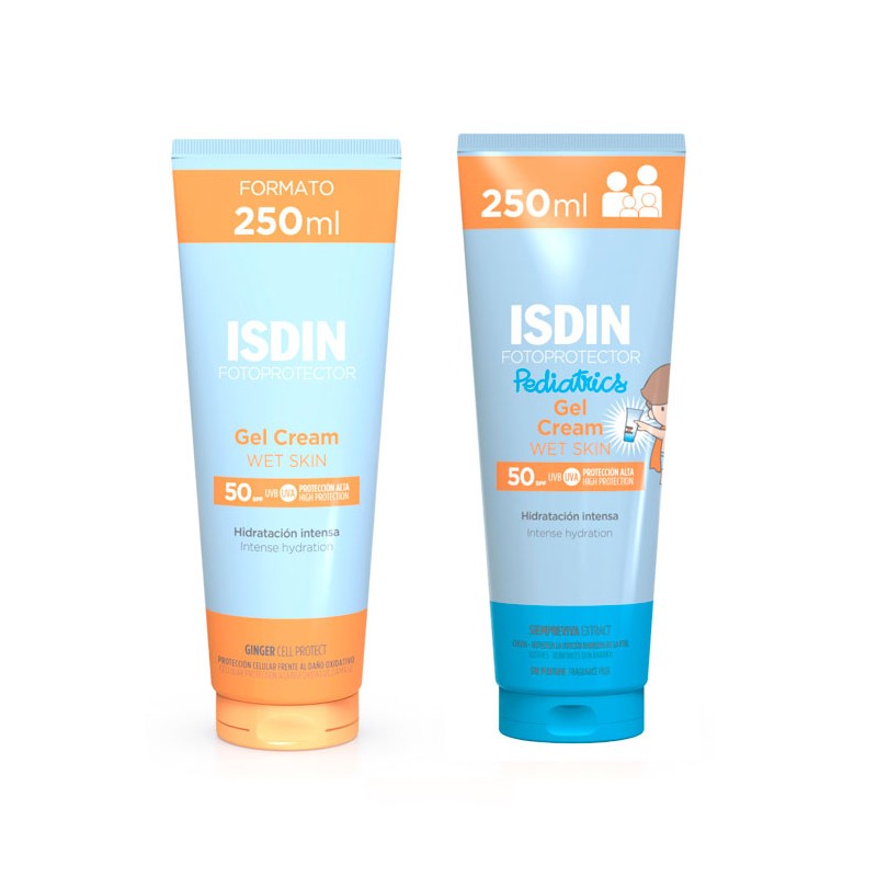 Fotoprotector Isdin Pack Familia Gel Crema SPF 50 250ml + Pediatrics SPF 50 250ml Fotoprotector Isdin Pack Familia Gel Crema SPF 50 250ml + Pediatrics SPF 50 250ml