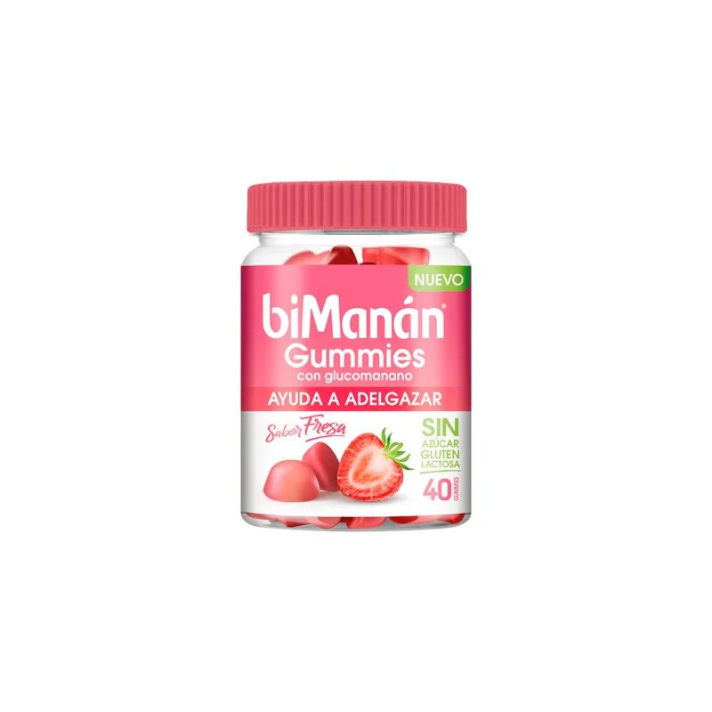 Bimanan Gummies con Glucomanano Sabor Fresa 40 Uds Bimanan Gummies con Glucomanano Sabor Fresa 40 Uds
