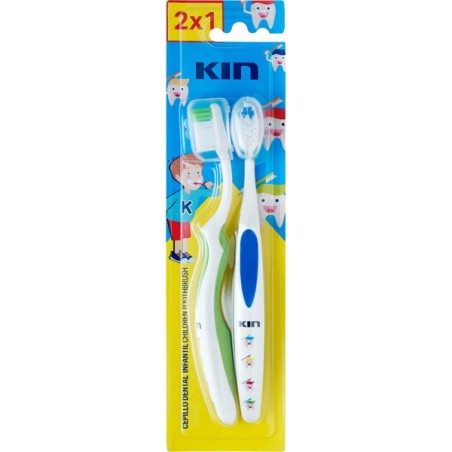 Kin Cepillo Dental Infantil 2x1 Hasta 6 Años